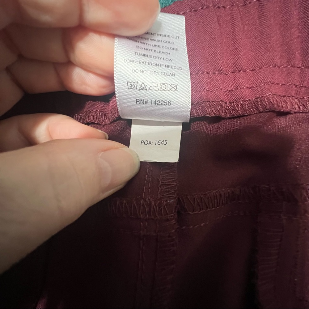 Figs Burgundy Jogger Pants - Picture 4 of 5